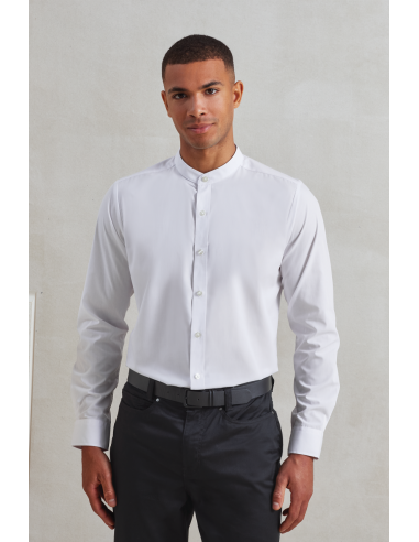 P-PR258-Chemise manches longues à col grand-père